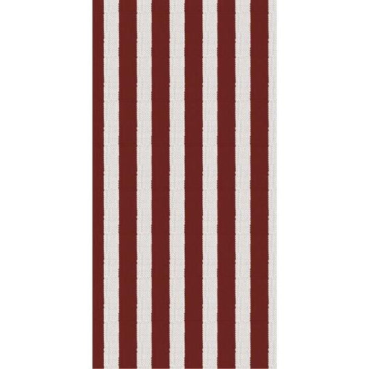 Serviette 10x20 cm rote Streifen Textil-Look 16 Stck/Pck