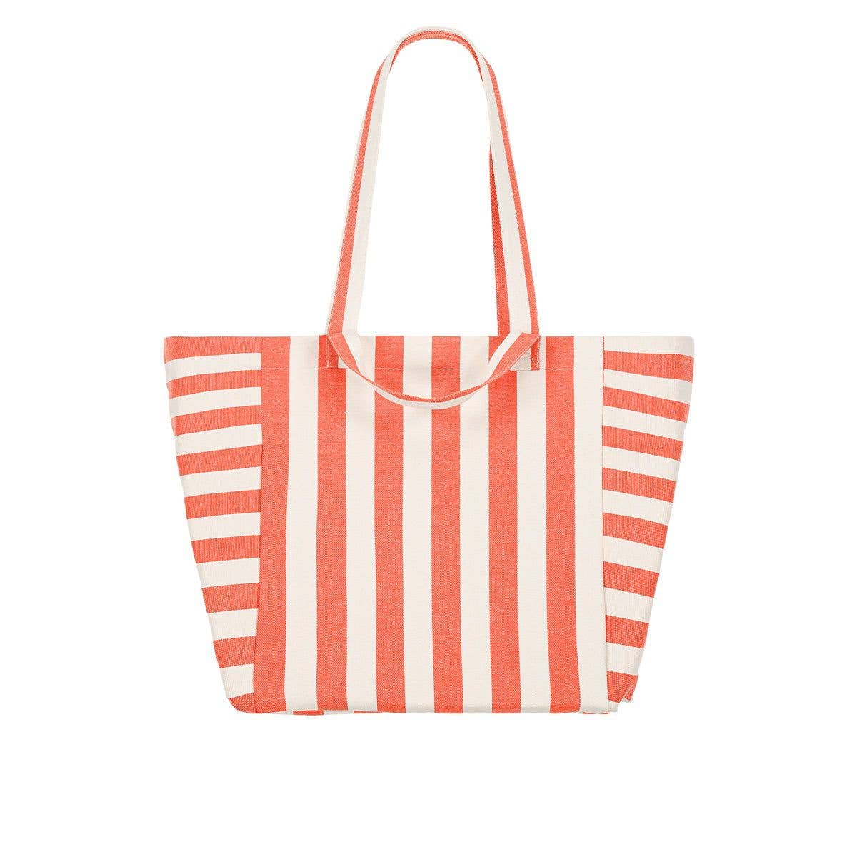 ELISA-STREIFEN-TASCHE GREIGE / TOMATE
