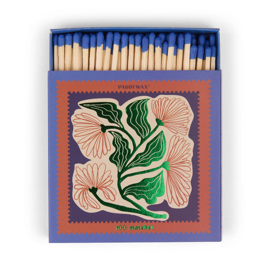 Große Streichholzschachtel – Blumenmotiv