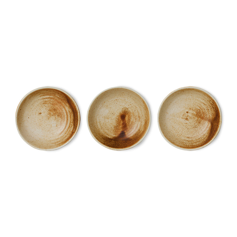 Kochkeramik: Kleine Schale, rustikales Creme/Braun