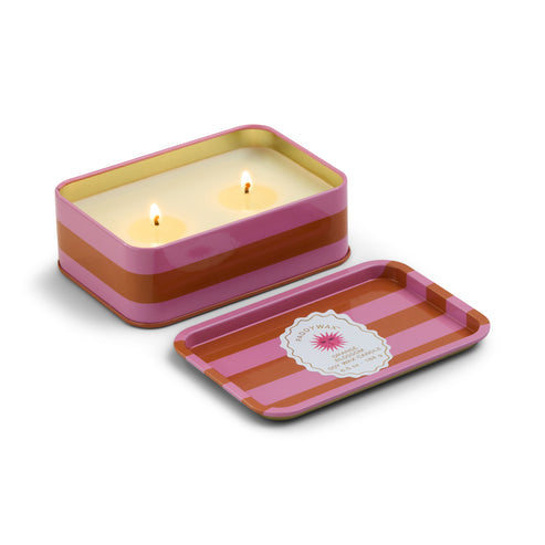A Dopo Kerze in der Dose (184 g / 6 oz) mit Sonnendruck-Motiv – Orangenblüte