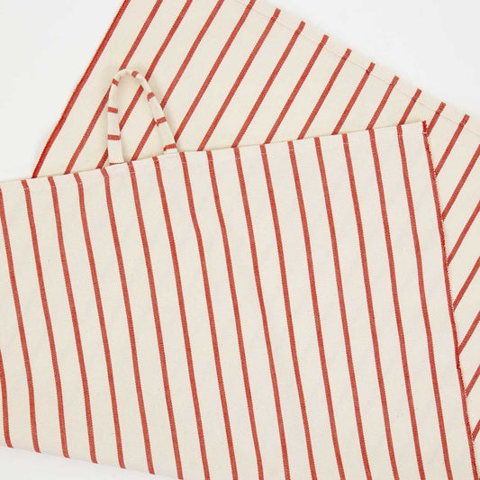 ARCADIA Handduk, weiß/rot