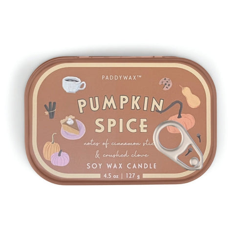 Bistro-Kerze in der Dose (127 g / 4,5 oz) mit Kürbis-Aufdruck – Pumpkin Spice