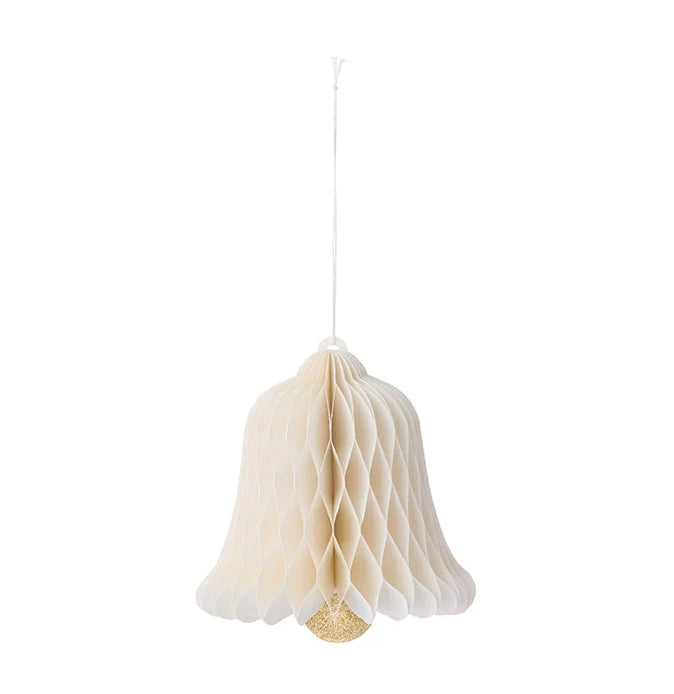 Honeycomb Bell 14cm Cream