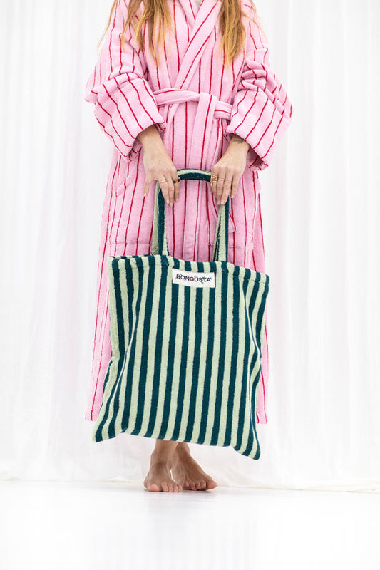 Totebag NARAM sea foam & deep teal
