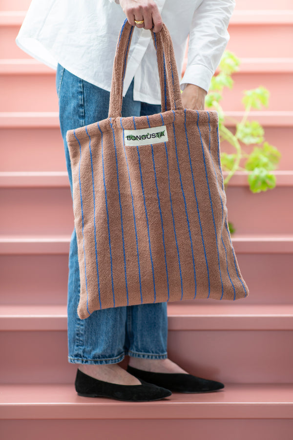 Totebag NARAM camel & ultramarine