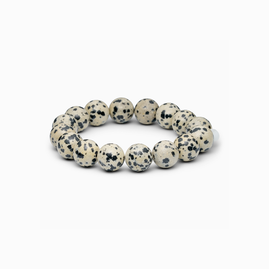 Chunky Dalmatian Jasper Stretch Bracelet Joy