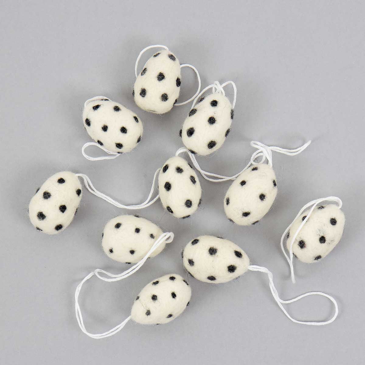 Osterdekoration aus Filzeiern, 10er-Packung