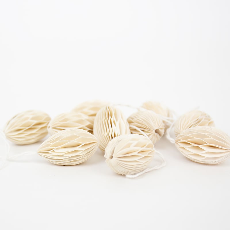 Wabenförmiges Eierornament, 10 Stück