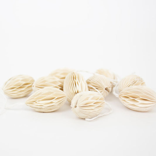 Wabenförmiges Eierornament, 10 Stück