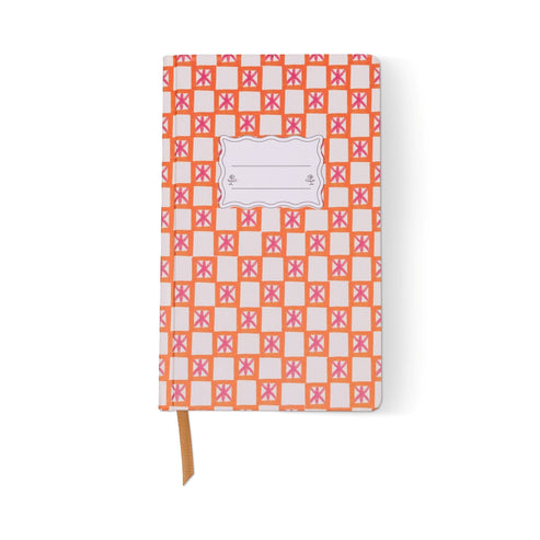 Tulip Notizbuch – Orange kariert
