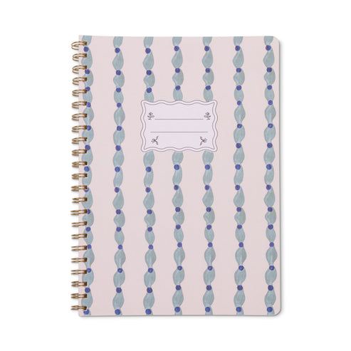 Tulip A4-Spiralnotizbuch (Twin-Wire) – Wavy Blue