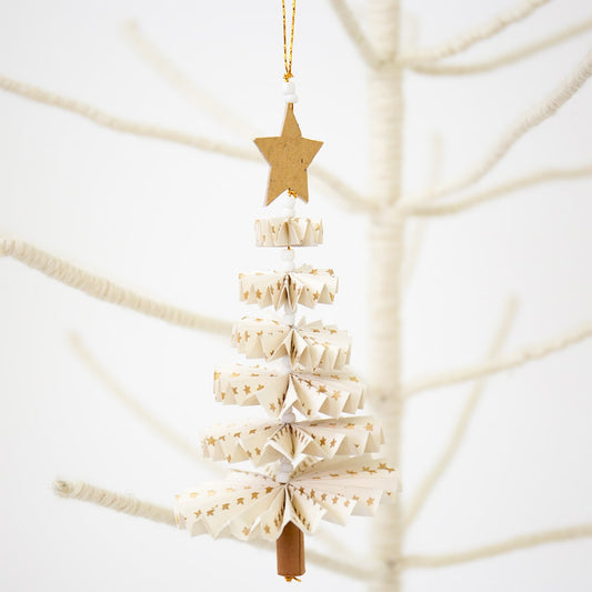 FOLD FIR Weihnachtsanhänger, weiß