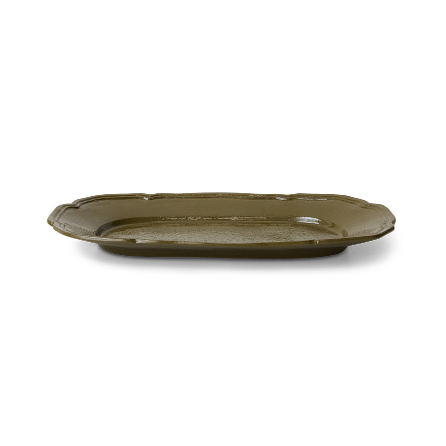 New Classics: Serviertablett, olivgrün
