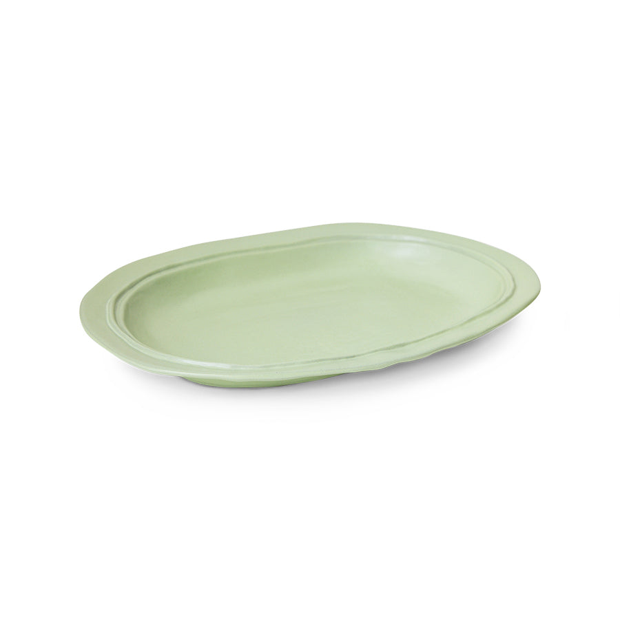 New Classics: Großes Keramiktablett, mintgrün
