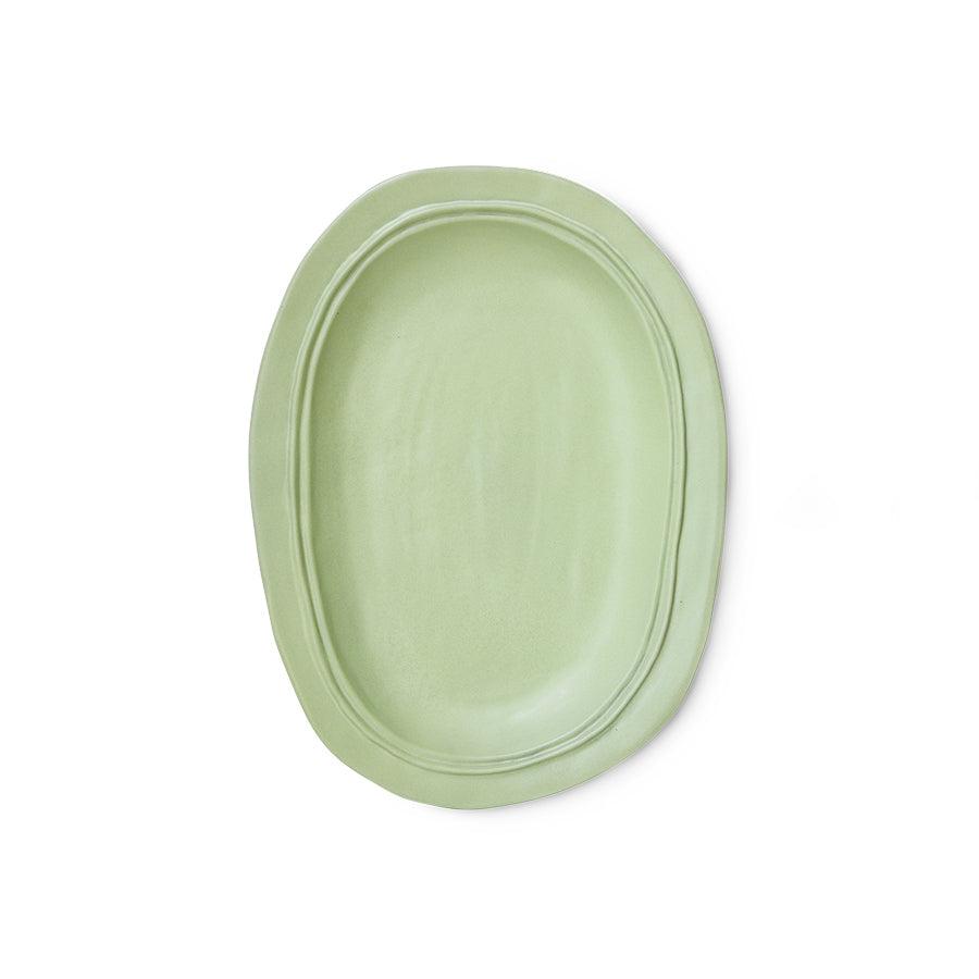 New Classics: Großes Keramiktablett, mintgrün