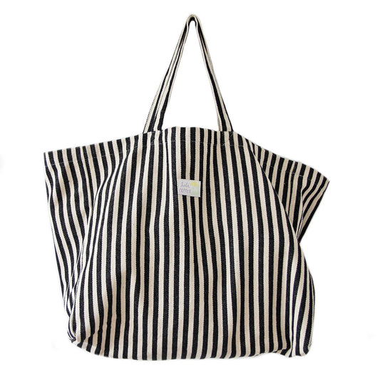Baumwolltasche *Stripes Black*