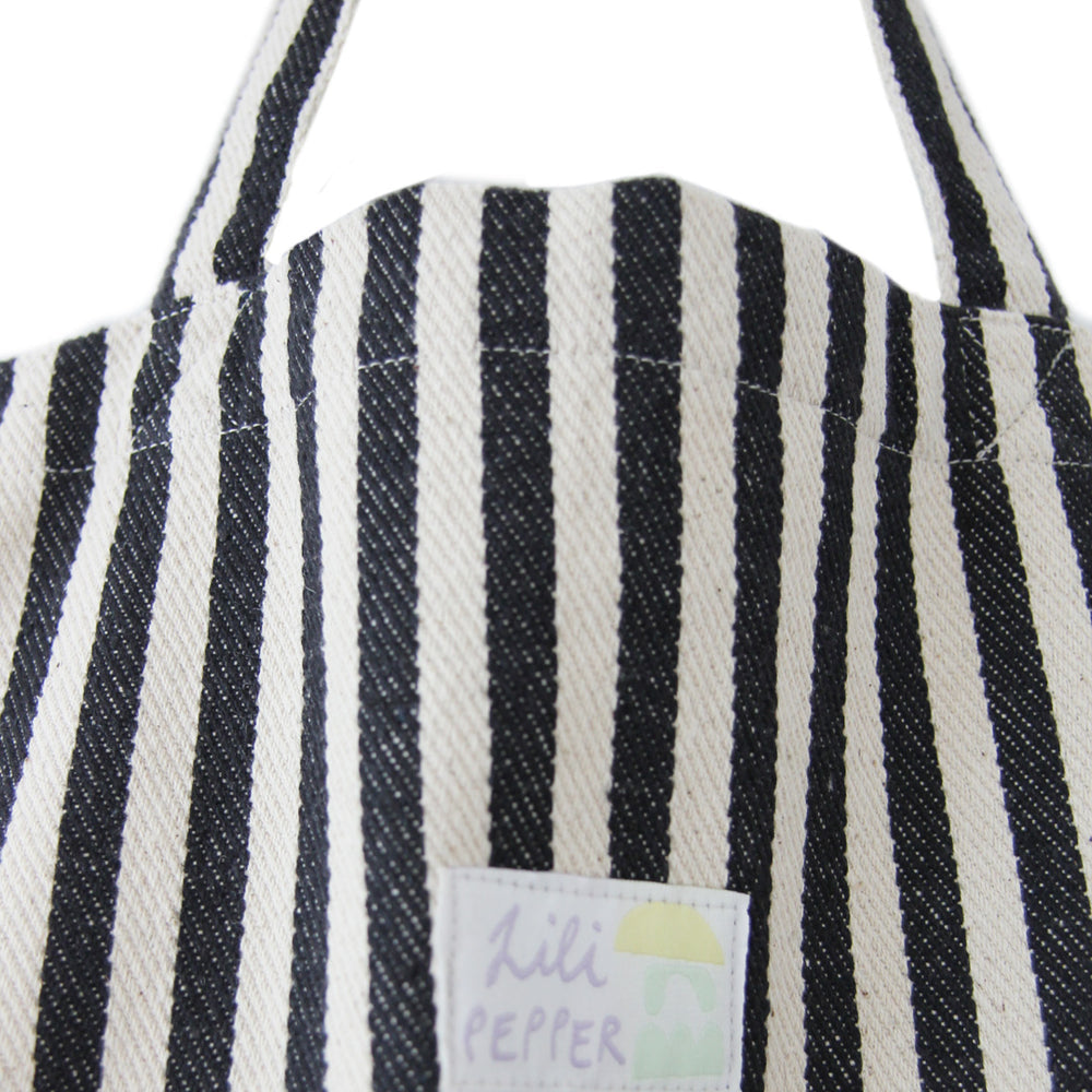 Baumwolltasche *Stripes Black*