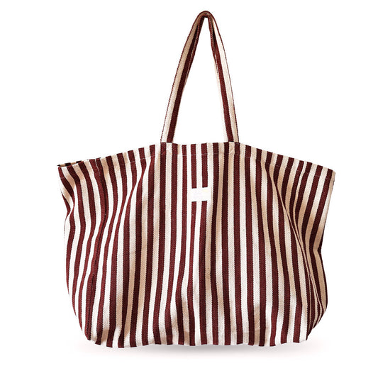 Baumwolltasche *Stripes Maroon*