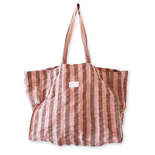 Baumwolltasche *Stripe Rose Brown*