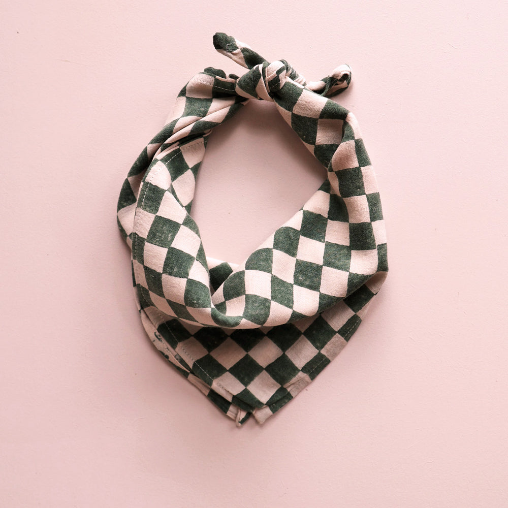 Mini Foulard *Check Rose Green* Tuch