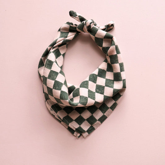 Mini Foulard *Check Rose Green* Tuch