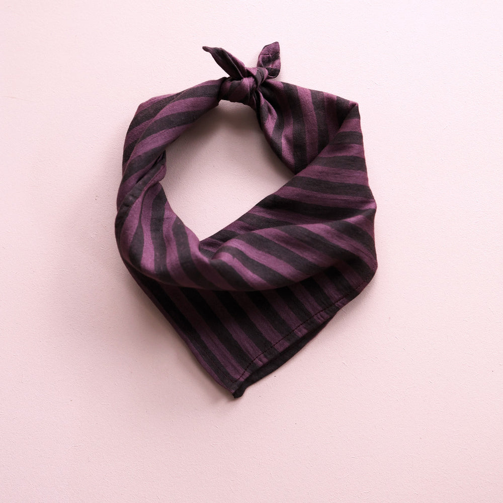 Mini Foulard *Stripe Green Purple* Tuch