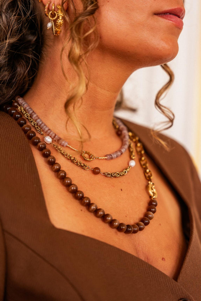 Goldene Satin-Twist-Halskette