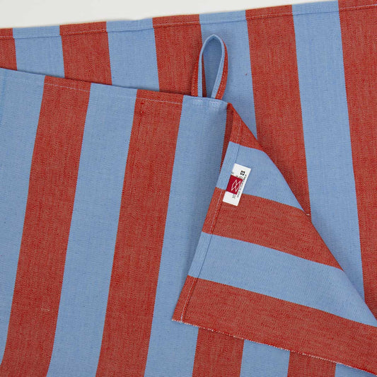NORA Handduk, blau/rot