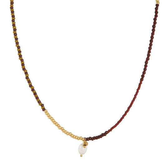 Ochsenblut lange Halskette Gold