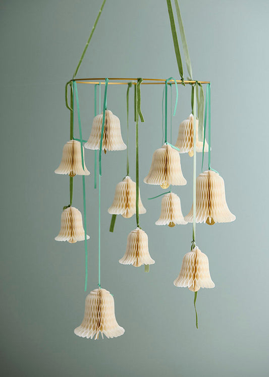 Honeycomb Bell 12cm Cream