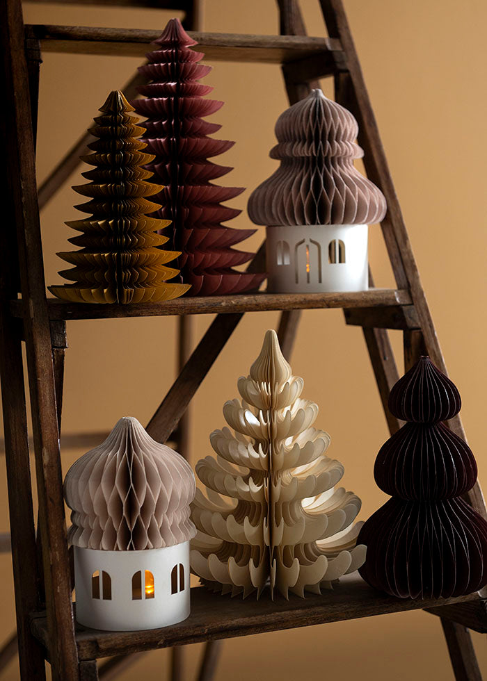 Wabenpapier-Baum Wispwood H18cm Pecan