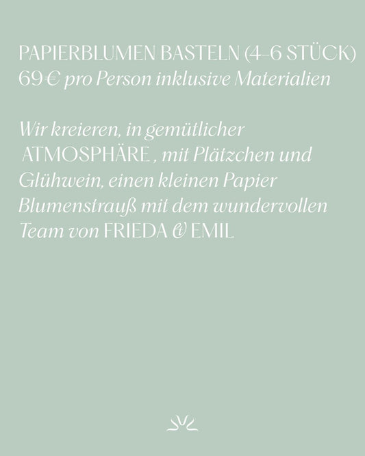 Workshop Papierblumen 04.12.2025