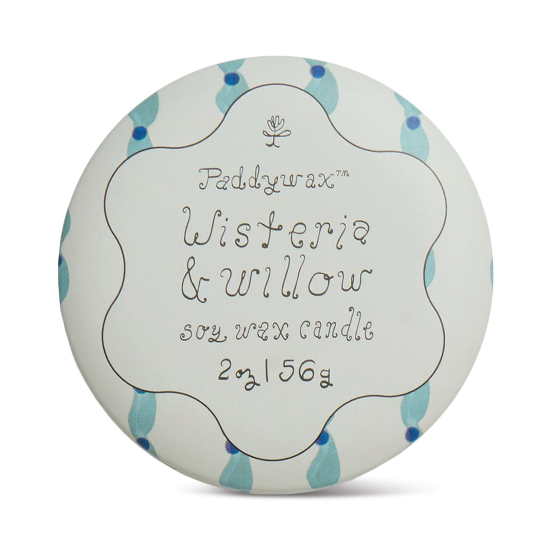 Tulip-Kerze in bedruckter Dose (56 g / 2 oz) – Blauregen & Weide