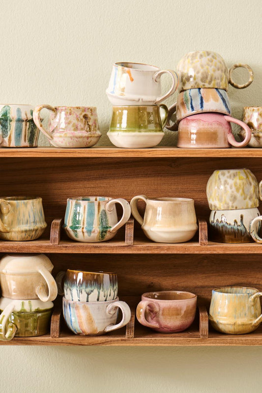 Tasse m/Henkel Trosa blaue Struktur