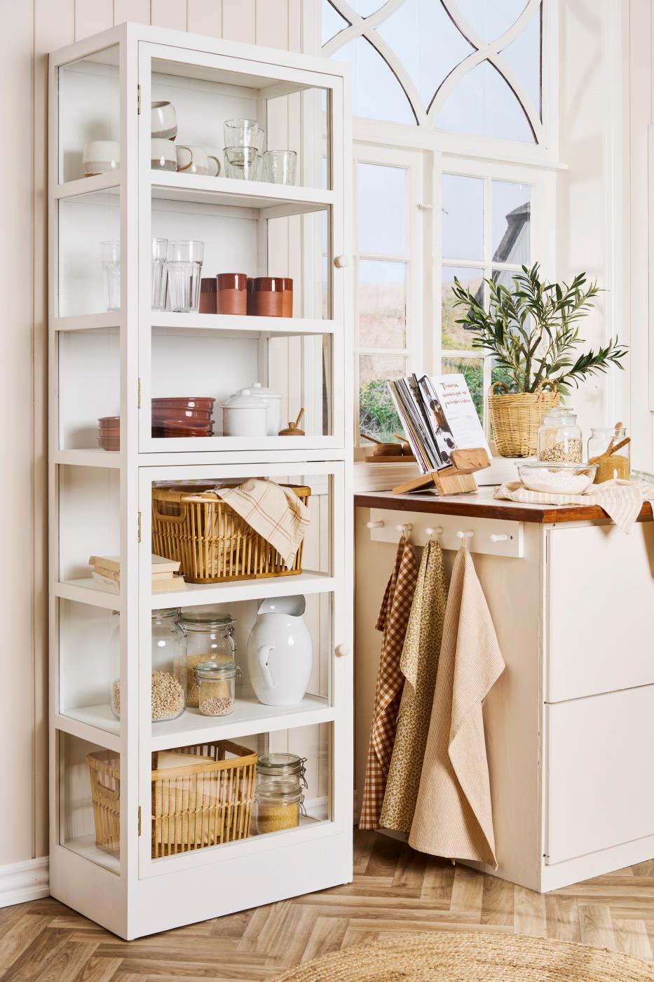 Geschirrtuch Rasmus rustikbraun m/kleinen naturfarbigen Karos