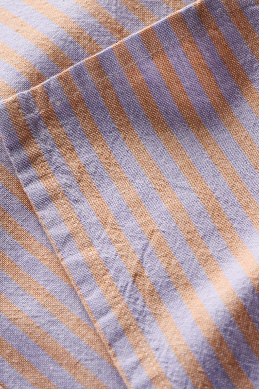 Geschirrtuch Linea m/lila und rustikbraunen schmalen Streifen