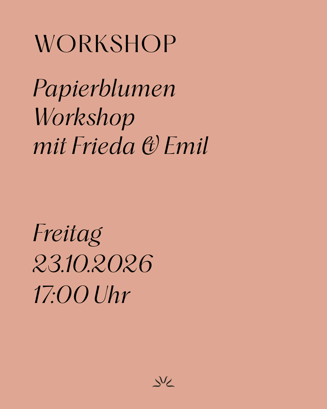 Workshop Papierblumen 23.10.2026