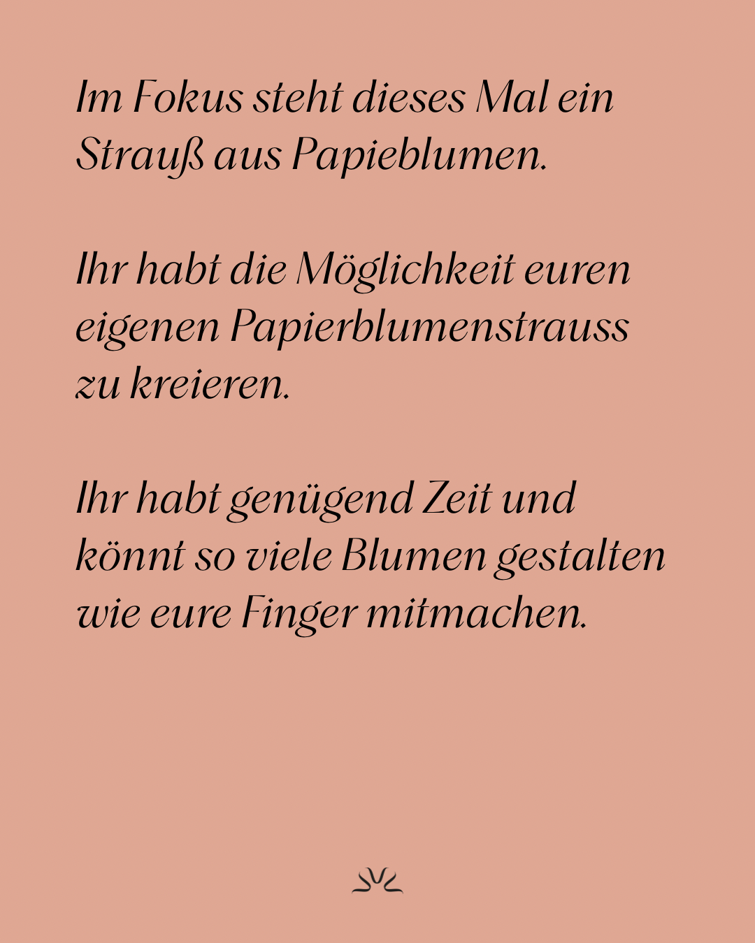 Workshop Papierblumen 23.10.2026