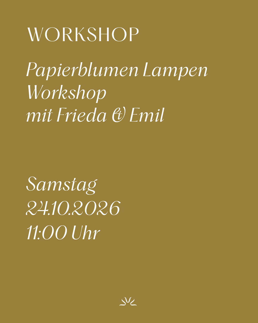 Workshop Papierblumenlampe 24.10.2026