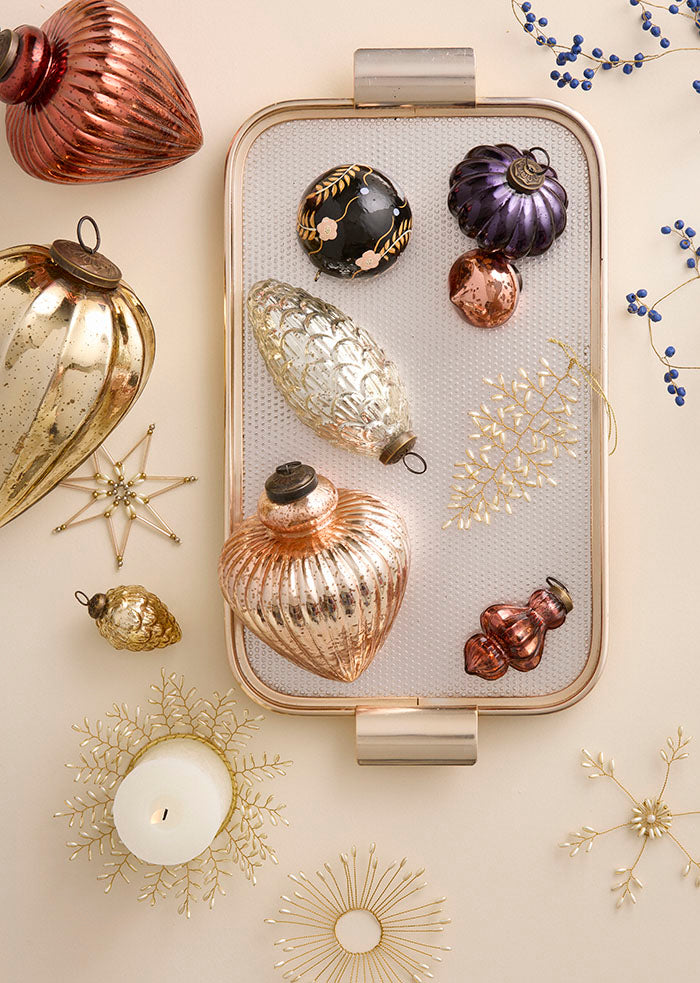 Pappmaché-Kugeln Gaya Ø7cm Gold 4er-Set