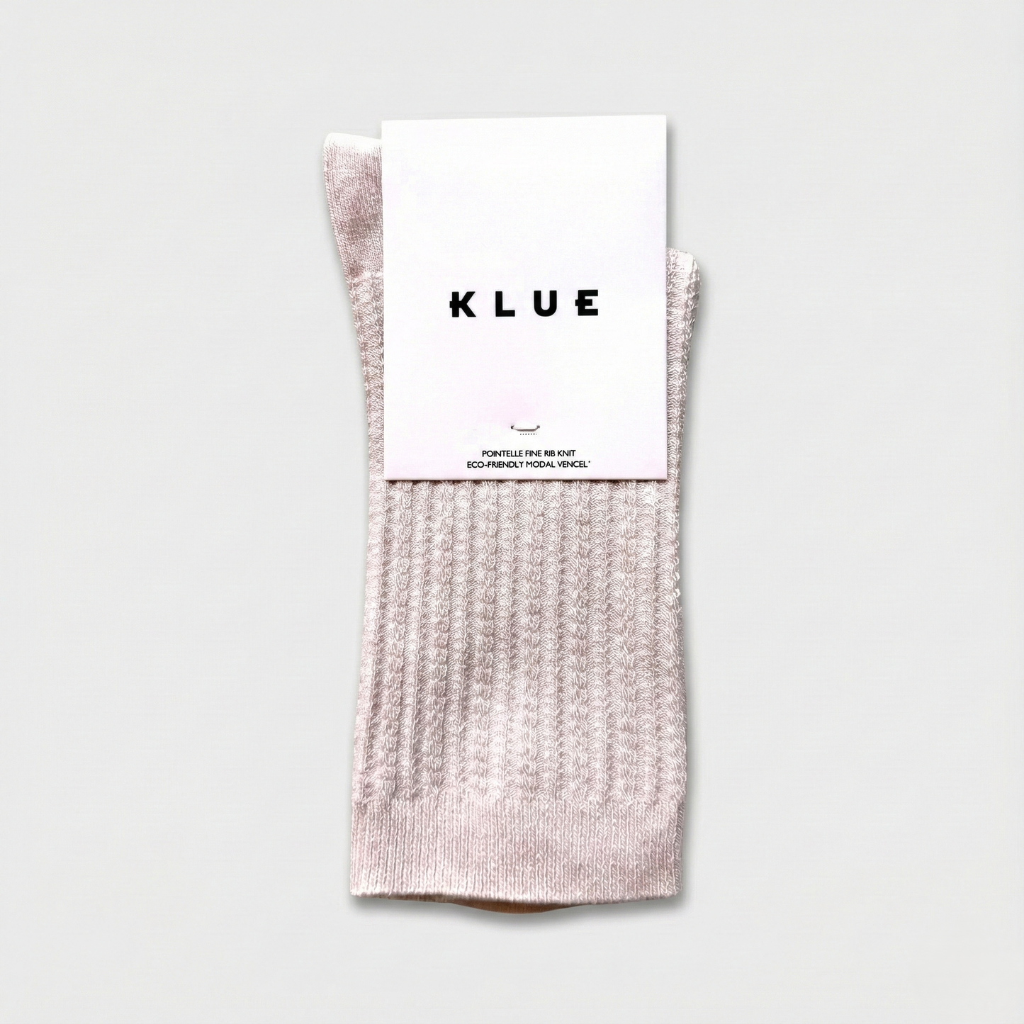 KLUE Pointelle Feinstrick-Rippenstrick | Beige
