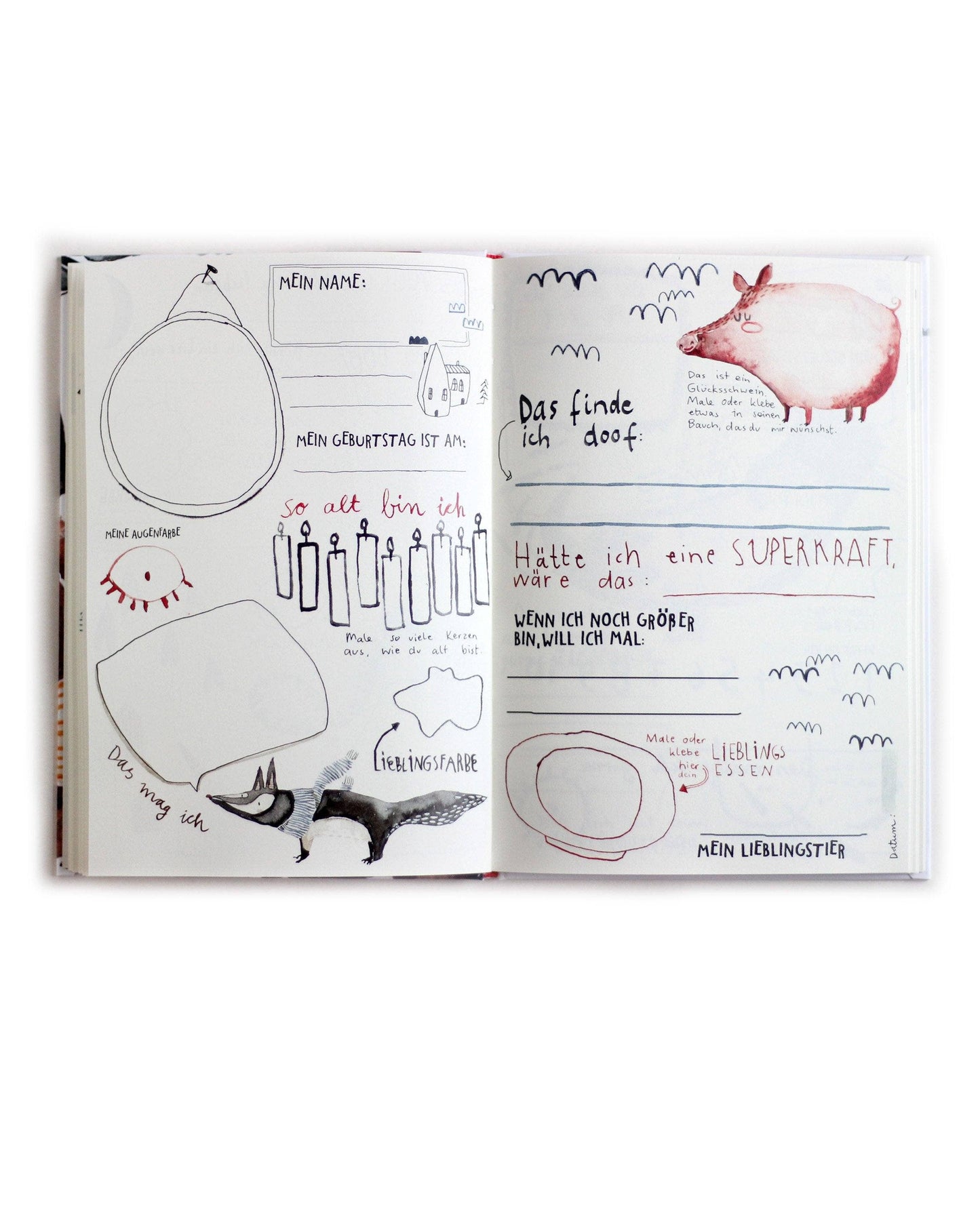 Freundebuch mit tollen Illustrationen