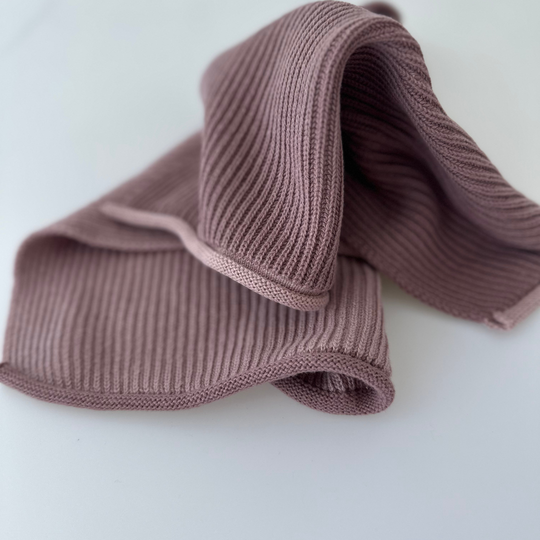 Geschirrtuch - Bio-Baumwolle - Gestrickt - Wellenmuster - Malve