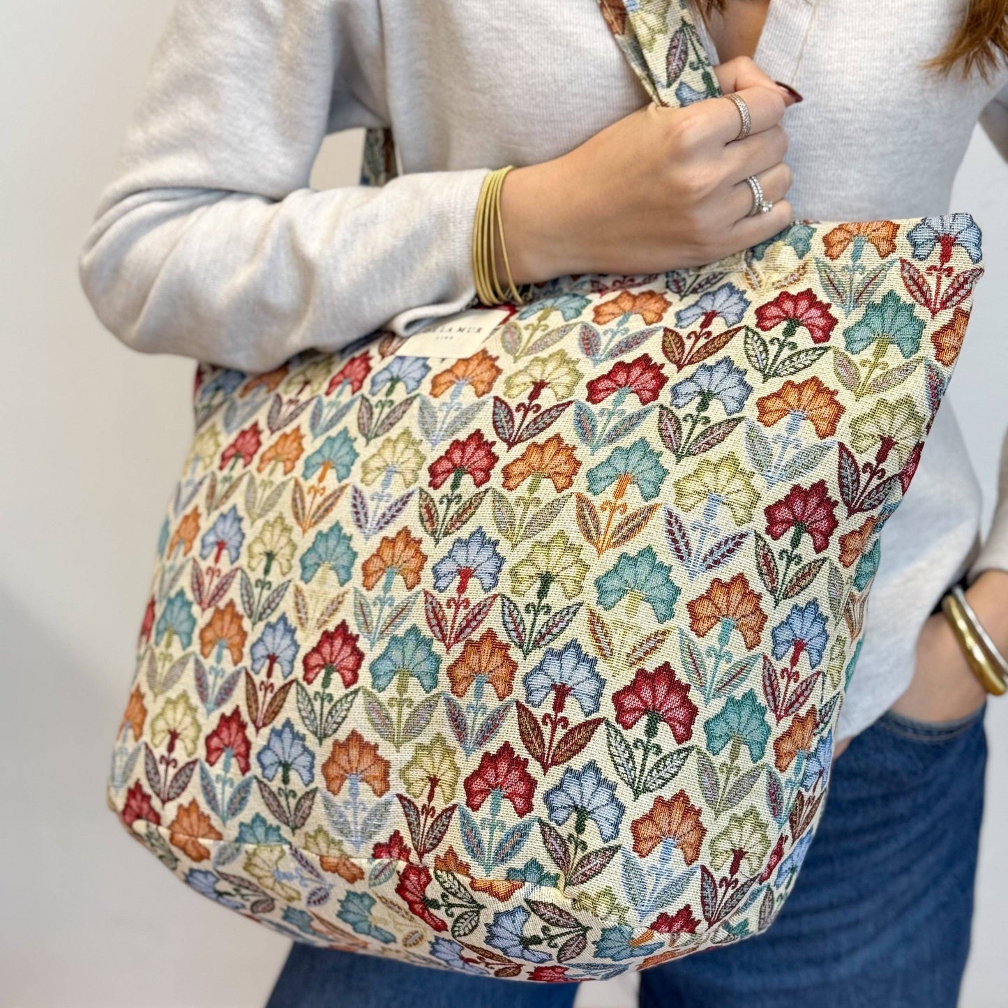Große Shopper mit Reißverschluss FLORA