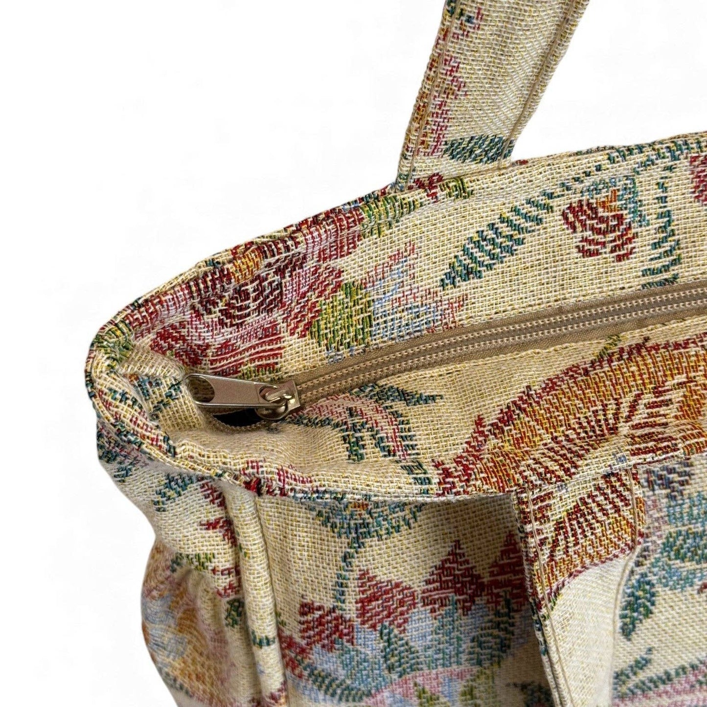 Rechteckige Shopper mit Reißverschluss Color