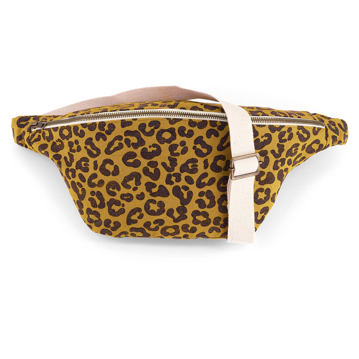 Damen-Bauchtasche Graou Caramel mit Leopardenmuster