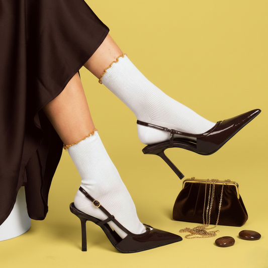 KLUE Bio-Baumwollsocken mit Rüschen | Gold