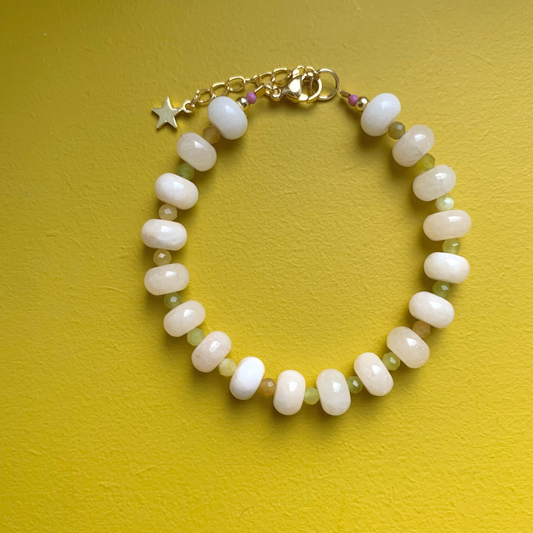 Olympe Armband - Ecru/Olive