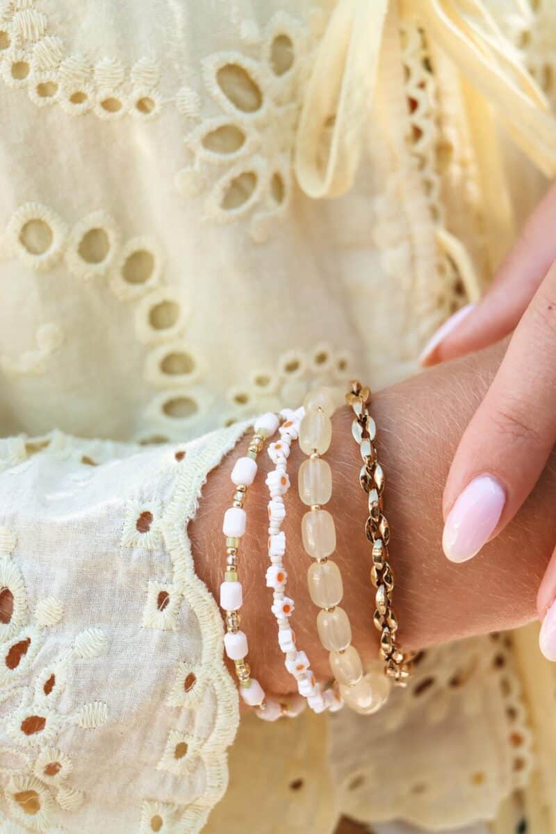 Baby-Gänseblümchen-Armband Gold